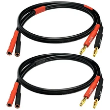 CNCESS CESS-029-2f Male Banana Plug to Female Banana Jack Speaker Extension C...