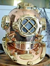 "18'' Diving Helmet - US Navy Mark V Deep Sea Antique Scuba Diver Helmet"