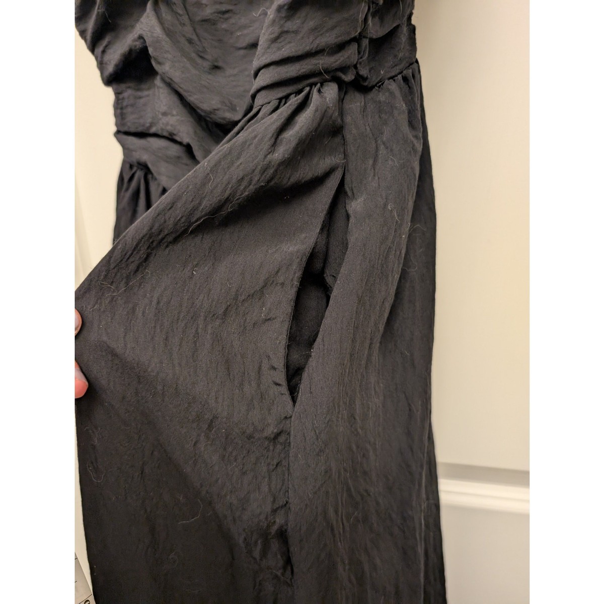 Anthropologie The Lorelei Ruched Bodice Midi Dress Black Womens Size XS  Cocktail | eBay