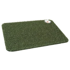 Grassworx 10372018 Nonslip Green Daisy Astroturf Door Mat 24 L x 18 W in. 2 Pack