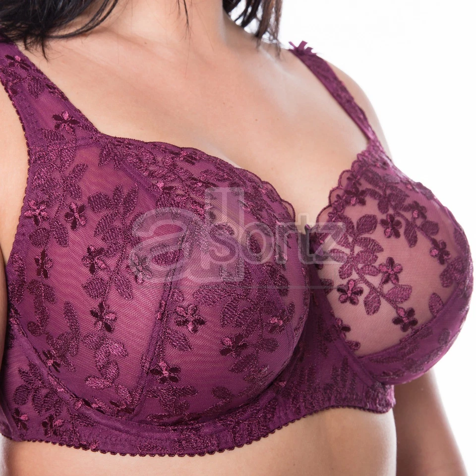 Ladies Gemm Full Cup Underwired Bra Plus Size Firm Hold Lace Large Pretty Uk New - Image 3 of 4