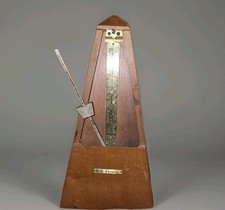 Seth Thomas Metronome De Maelzel Maple Wood Keywound 8 Model 6508 No Lid Works 