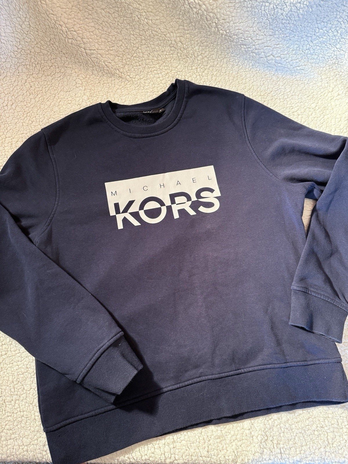 Michael Kors Men's Navy Crewneck Sweater. Size Large.