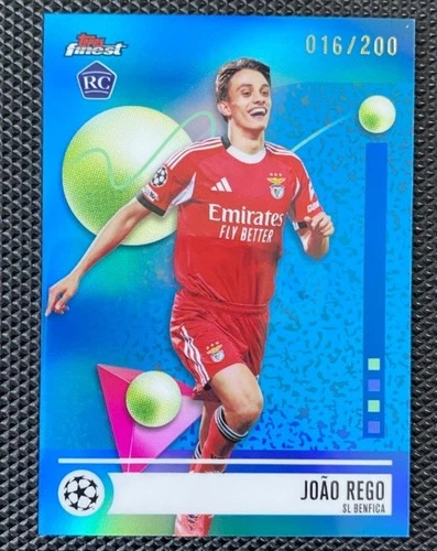Joao Rego 2025-26 Topps Finest UCC Common Blue Refractor RC /200 #150