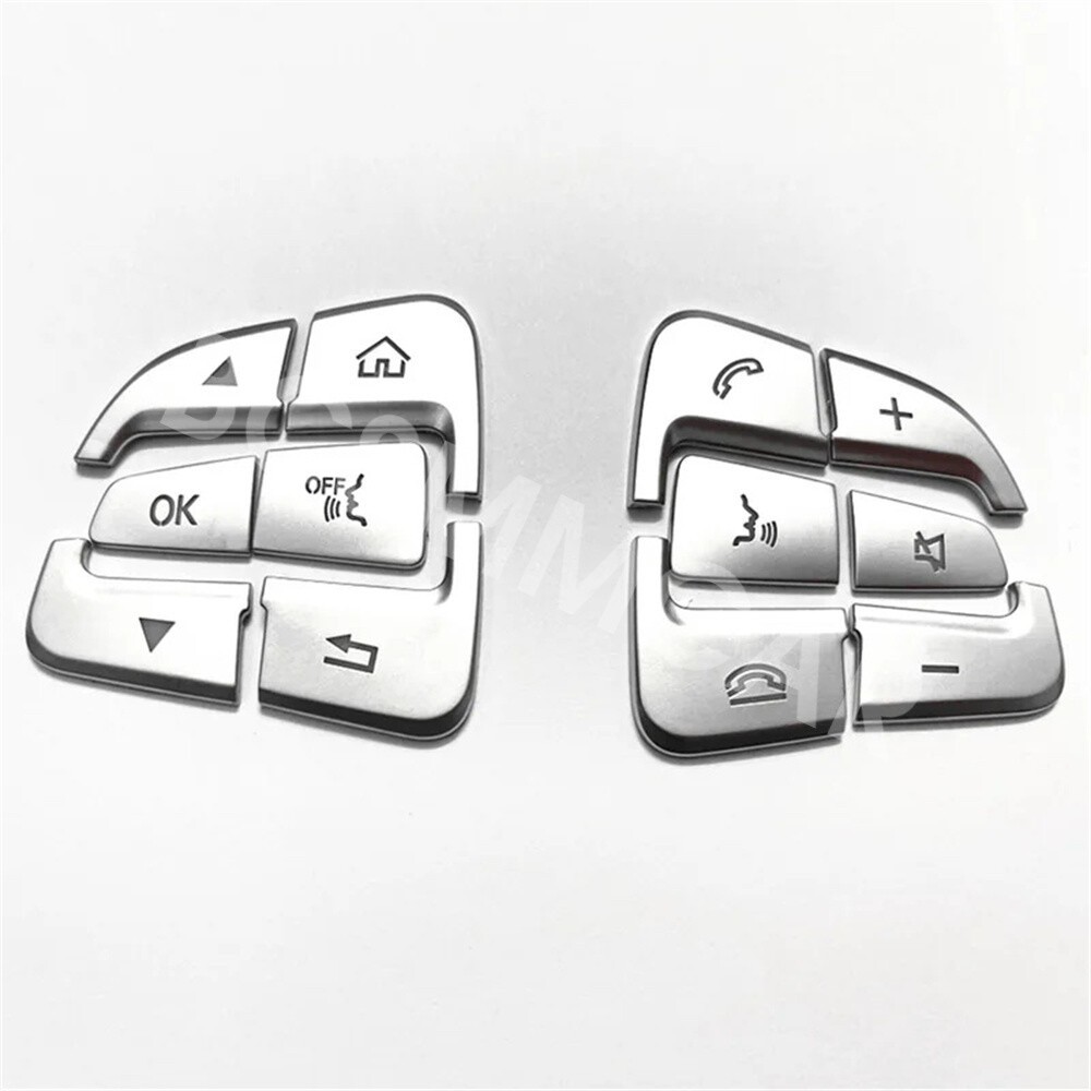 Steering Wheel Button Sticker Covers Fit For Mercedes Benz GLC C Class W205