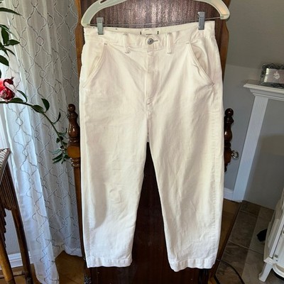AE77 Barrel Womens 27 Cream High Rise Jeans American Eagle