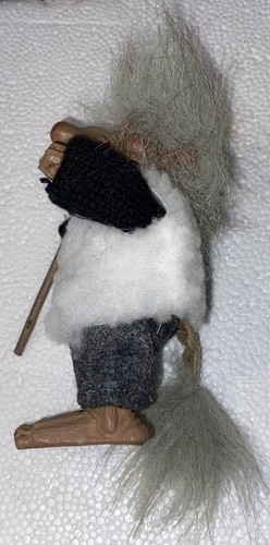 Nyform Norwegian Troll Doll 5x3x3” Wh Vest Black Shirt Gray Pants Vintage No Tag - Picture 5 of 11