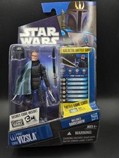 Star Wars Clone Wars Pre Vizsla CW08 3.75 Mandalorian Darksaber Hasbro 2011 MOC