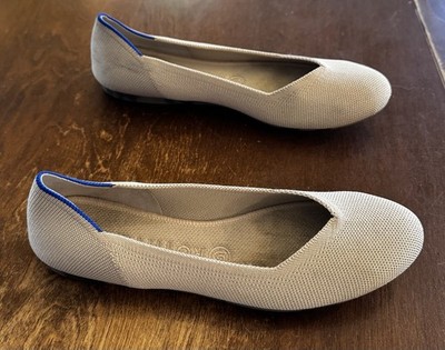 ROTHY'S Flat BALLET Slip On SHOES in Retired FLAX BIRDSEYE Color - WOMEN'S 8 US
