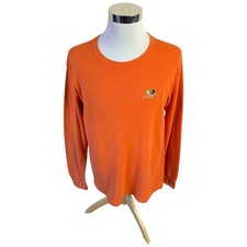 Mossy Oak Thermal Waffle Knit Shirt Men's Large Orange Outdoor Hunting