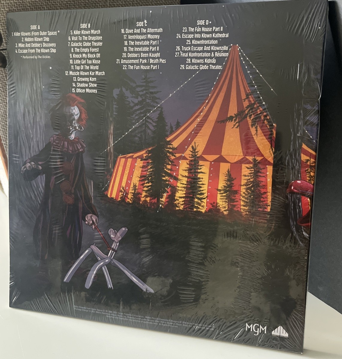 Killer Klowns from Outer Space 2x LP Waxwork First PRESS Cotton