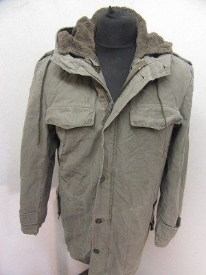 VINTAGE BUNDESWEHR AUSGABE KALTWETTER PARKA JACKE GRÖßE UK M + INNENFUTTER