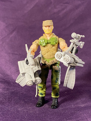 G. I. Joe Rock & Roll Action Figure 1989 Loose w/ File Card Hasbro