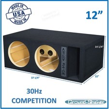 12" Sub Box Dual Ported Subwoofer Enclosure 12" Vented Speaker Box Car Audio