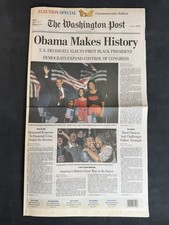President Obama Elected Washington Post Commemorative Newspaper