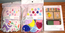 NEW Kids Easter Foam Stickers AND Wooden Stamp Kit w/ink pad Creatology