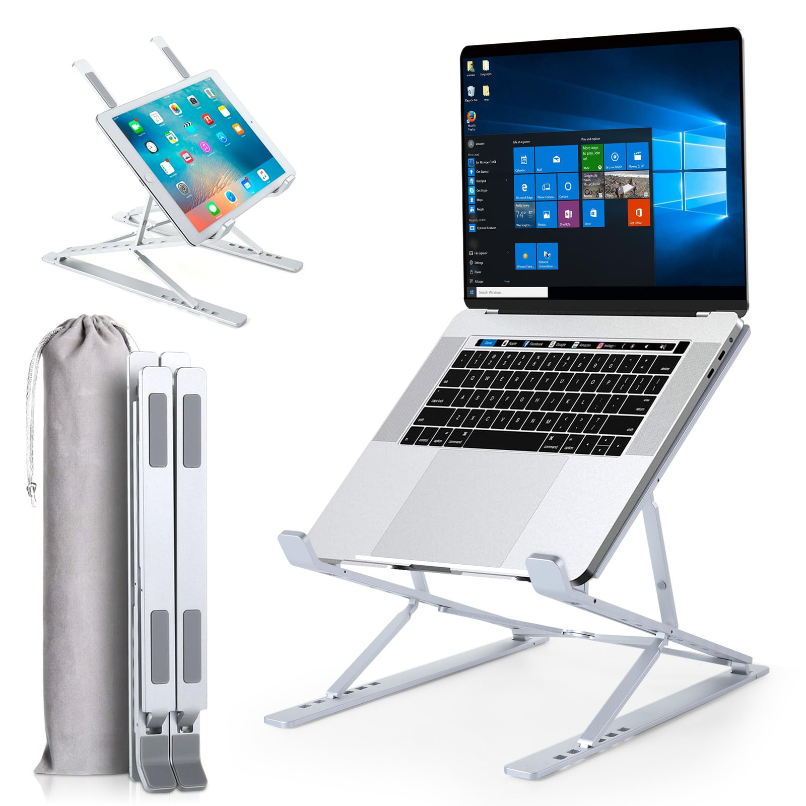 Adjustable Foldable Portable Aluminum Laptop Stand for Desk