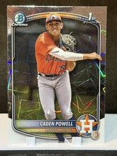 2025 BOWMAN CHROME MEGA BASEBALL LASER REFRACTOR CADEN POWELL ASTROS #BCP-212