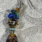 Schmidt Rhea Glass Earrings/Boho Style/Gold-tone/Excellent Vintage Condition. — photo 5