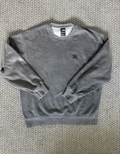 Supreme x The North Face Gray Crewneck Fleece Sweatshirt Embroidered Logo M