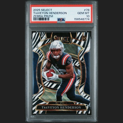 TreVeyon Henderson [Zebra Prizm] #78 2025 Panini Select card