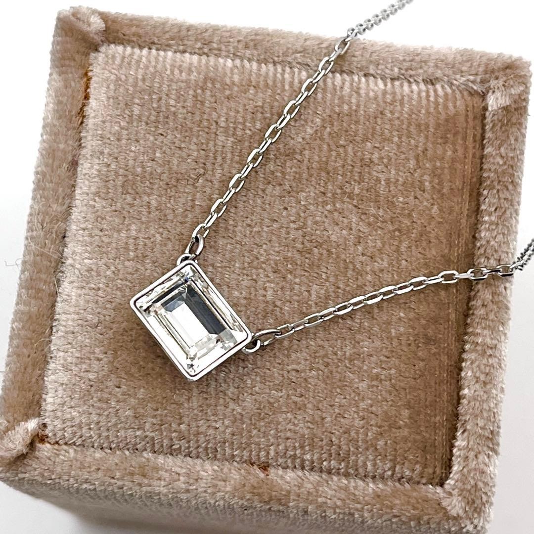 Swarovski Necklace Rectangular Square Clear Cryst… - image 5