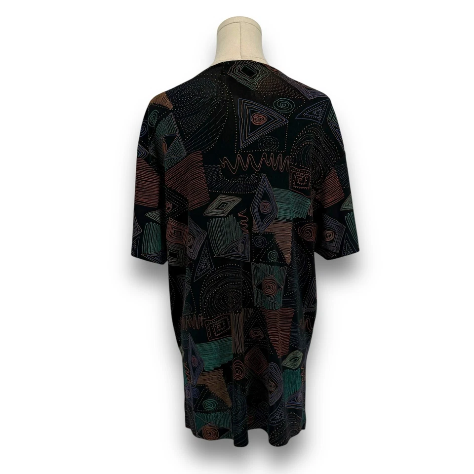 Blusa Camiseta Vintage Años 90 Impresiones Bordada Relajada Talla Grande Foto 3 de 4