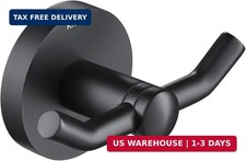 Kraus Elie Bathroom Robe and Towel Double Hook, Matte Black Finish, KEA-18802MB