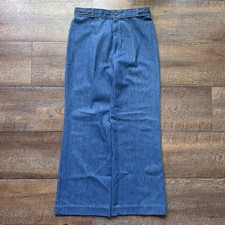 Vintage 1970s Womens 30  Levis Orange Tab Braided High Waist Bell Bottom Jeans