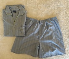 Vintage 2 Piece Set Norman Rockwell Pajamas by Haband Large Baby Blue