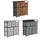 Fabric Chest of Drawers 7 Drawer Dresser Bedroom Storage Cabinet Organizer Unit