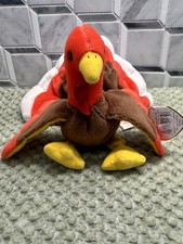 Ty Beanie Babies  Gobbles  The Turkey Plush Toy - New With Tags, Retired 
