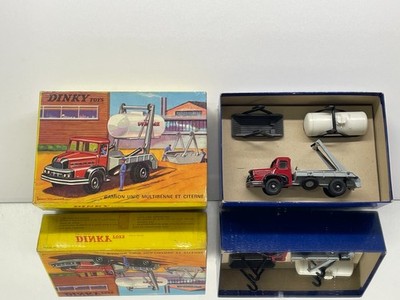 DINKY TOYS 805 UNIC MULTI SKIP & GAS TANK -L13.5cm rare- VERY GOOD IN BOX
