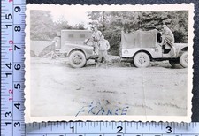 WW2 Era Military BW Photo Snapshot Soldiers Collecting Water France 1944 CR