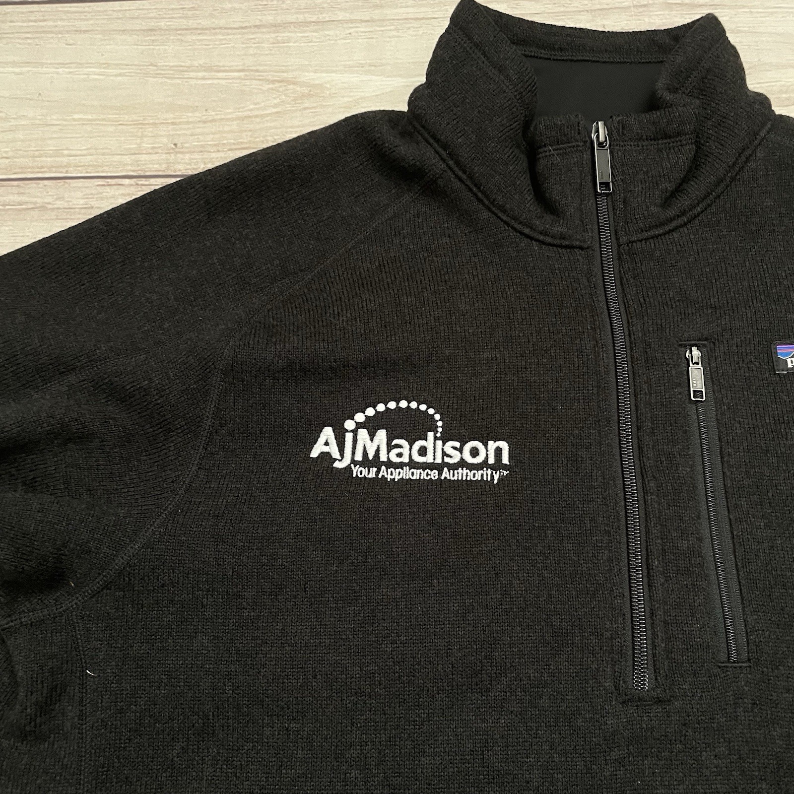 Patagonia Better Sweater Black Jacket Mens Large 1/4 Zip Fleece Logo Embroidered thumbnail 4