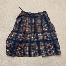 Cos Checked Skirt Women's UK 10 Black Lagenlook Deep Pockets