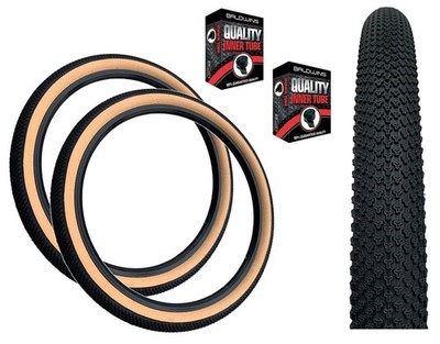 Baldys 20 x 2,10 Kinder BMX Fahrrad hellbraun Wand Off Road Knobby Profil Reifen Schläuche