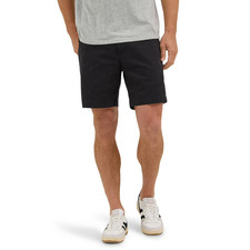 NEW Wrangler Mens Regular Fit Flat Front Shorts Black 30