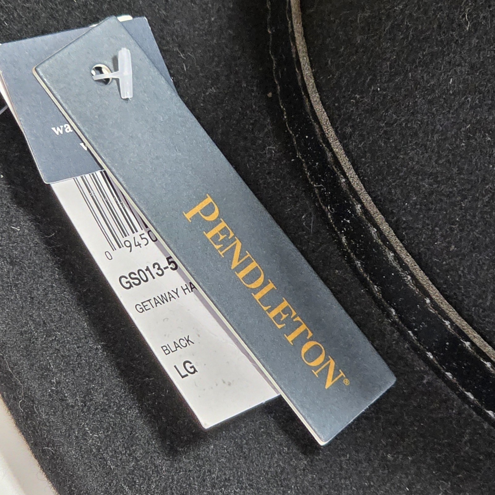 New Pendelton Men's Black Wool Getaway Outback Hat Size Large NWT