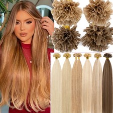 Nail U Tip Remy Human Hair Extensions Pre-bonded Keratin Fusion Glue Bondings