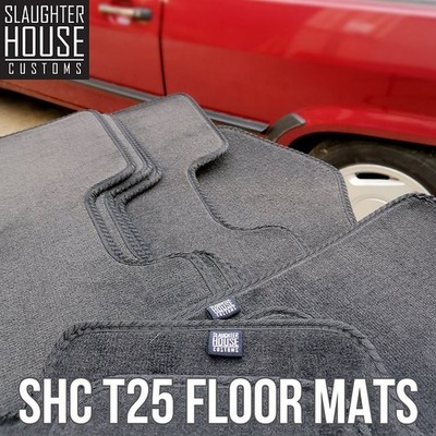 SHC T25 T3 Vanagon Floor Mats BLACK - RIGHT HAND DRIVE VANS