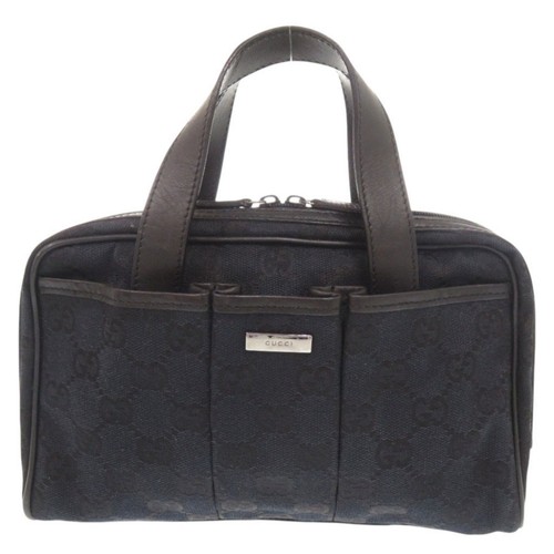 GUCCI GG Canvas 039 1161 Black Mini Handbag 0393 Used rh5588906355