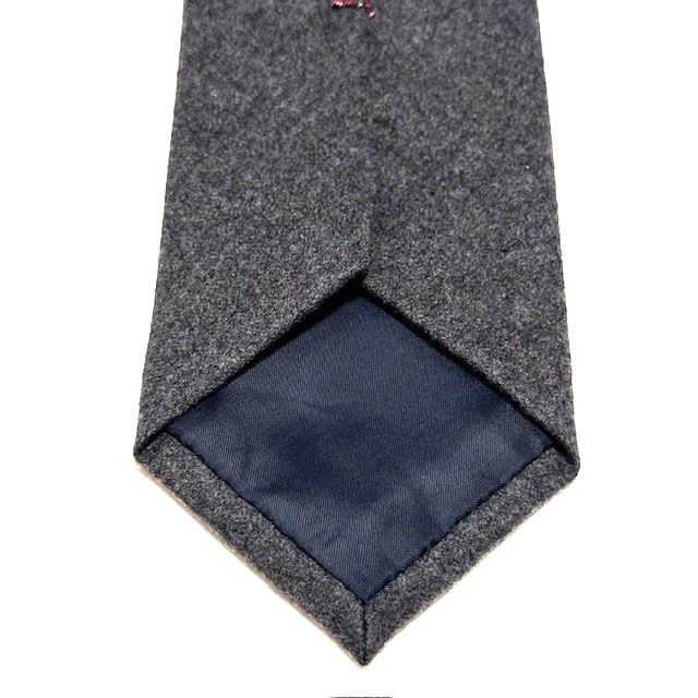 J Crew Tie Solid Dark Gray 100% Wool American Woo… - image 11
