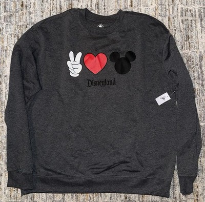 Disneyland Mickey Mouse Gray Adult Sweatshirt. XL  MSRP $49.99