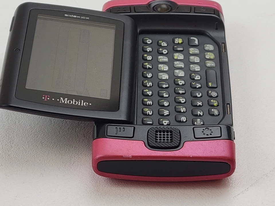 Teléfono Celular Retro T-Mobile Sharp Sidekick 2008 (PV210) 2G Giratorio - Negro - ¡FUNCIONA! Foto 4 de 4