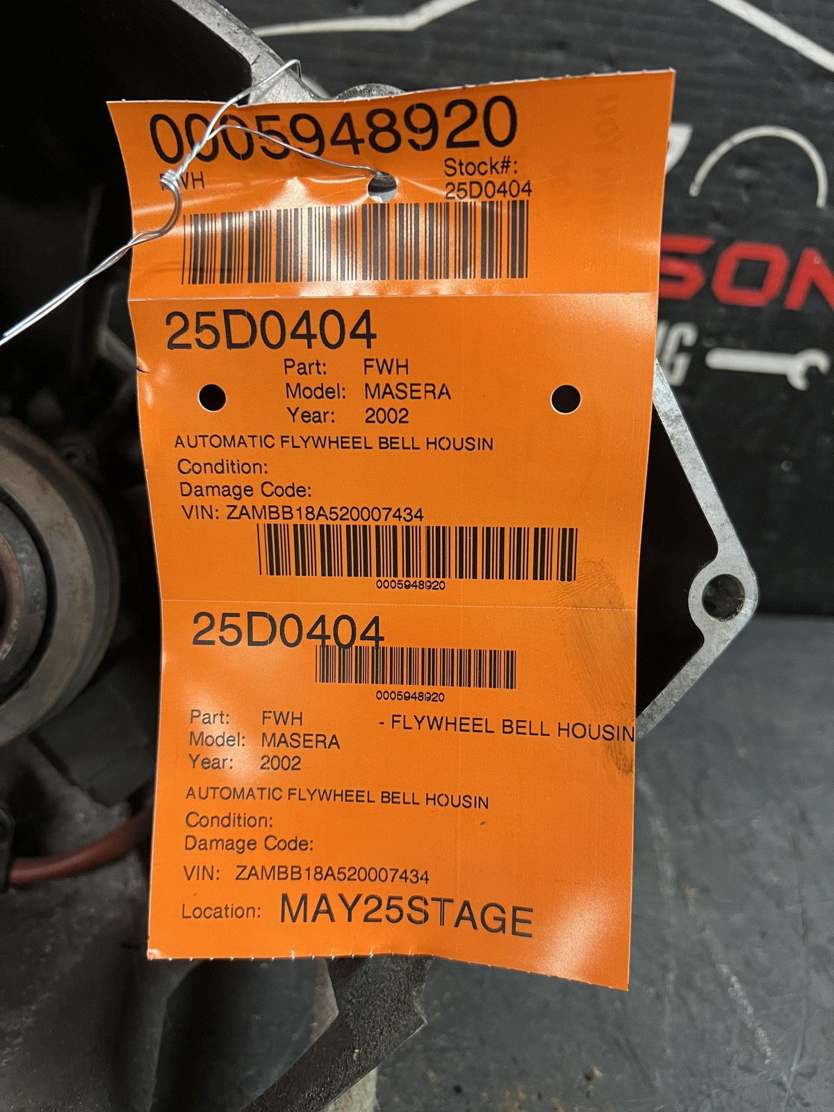 2002 MASERATI SPYDER 4.2 AUTOMATIC FLYWHEEL BELL HOUSING
