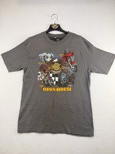 Vintage Harley Davidson HOG Open House T Shirt USA Made Biker XL Gray 90s