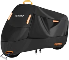 Motorcycle Cover Waterproof Outdoor, 420D Heavy Duty, 3XL95in, All Season Protec