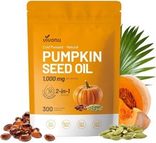 Pumpkin Seed Oil 1000mg with Saw Palmetto 300 Softgels Prostate Formula Bladder