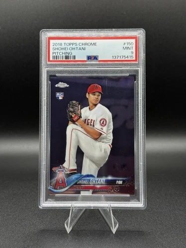 SHOHEI OHTANI 2018 TOPPS CHROME #150 PITCHING ROOKIE CARD (RC) PSA 9 ✅✅